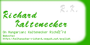 richard kaltenecker business card